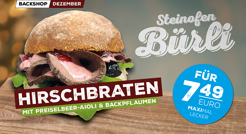 Maxi Backshop Bürli Hirschbraten Dezember 2024